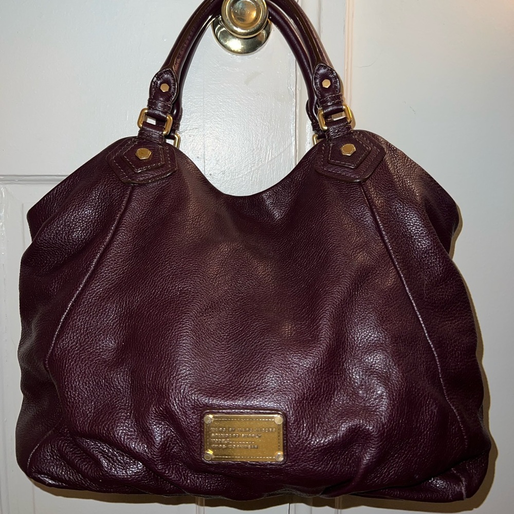 Burgundy leather Marc Jacobs shoulder bag